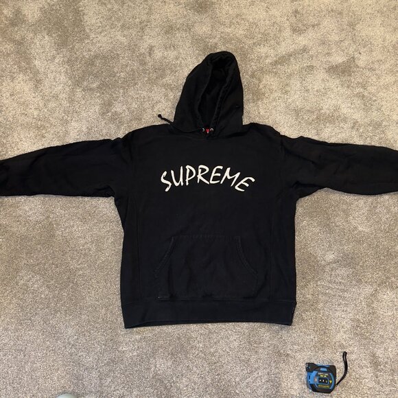 Supreme FTP Arc Hooded Sweatshirt size Large Black - Picture 2 of 16